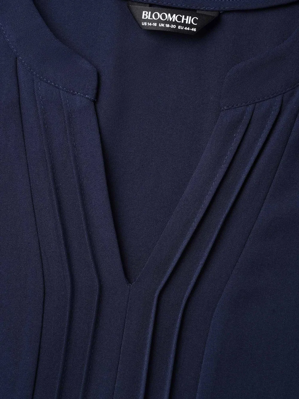 Petal Sleeve Toothpick Pleats Shirt