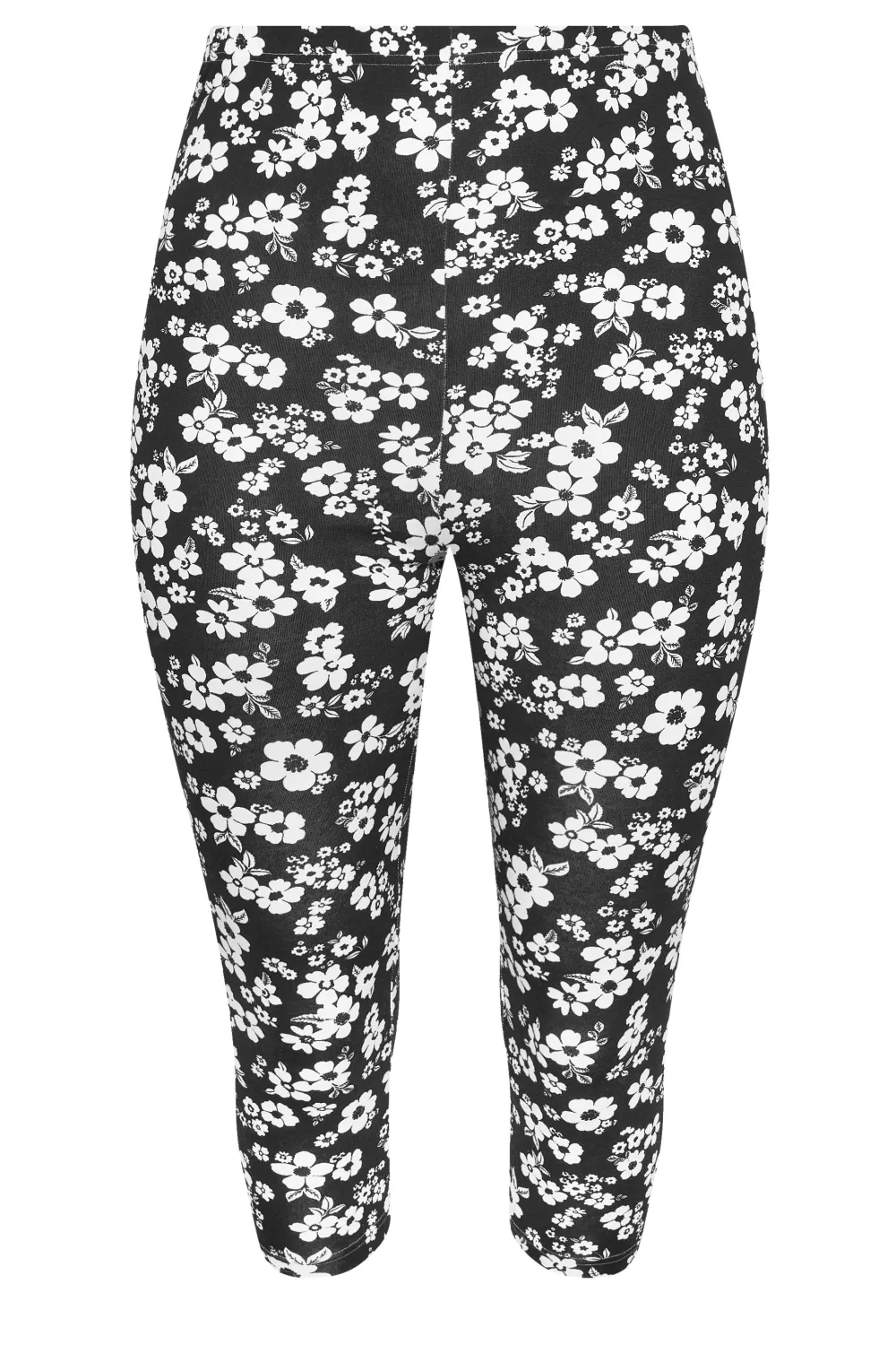 YOURS Curve 2 PACK Black Butterfly Print Cropped Leggings