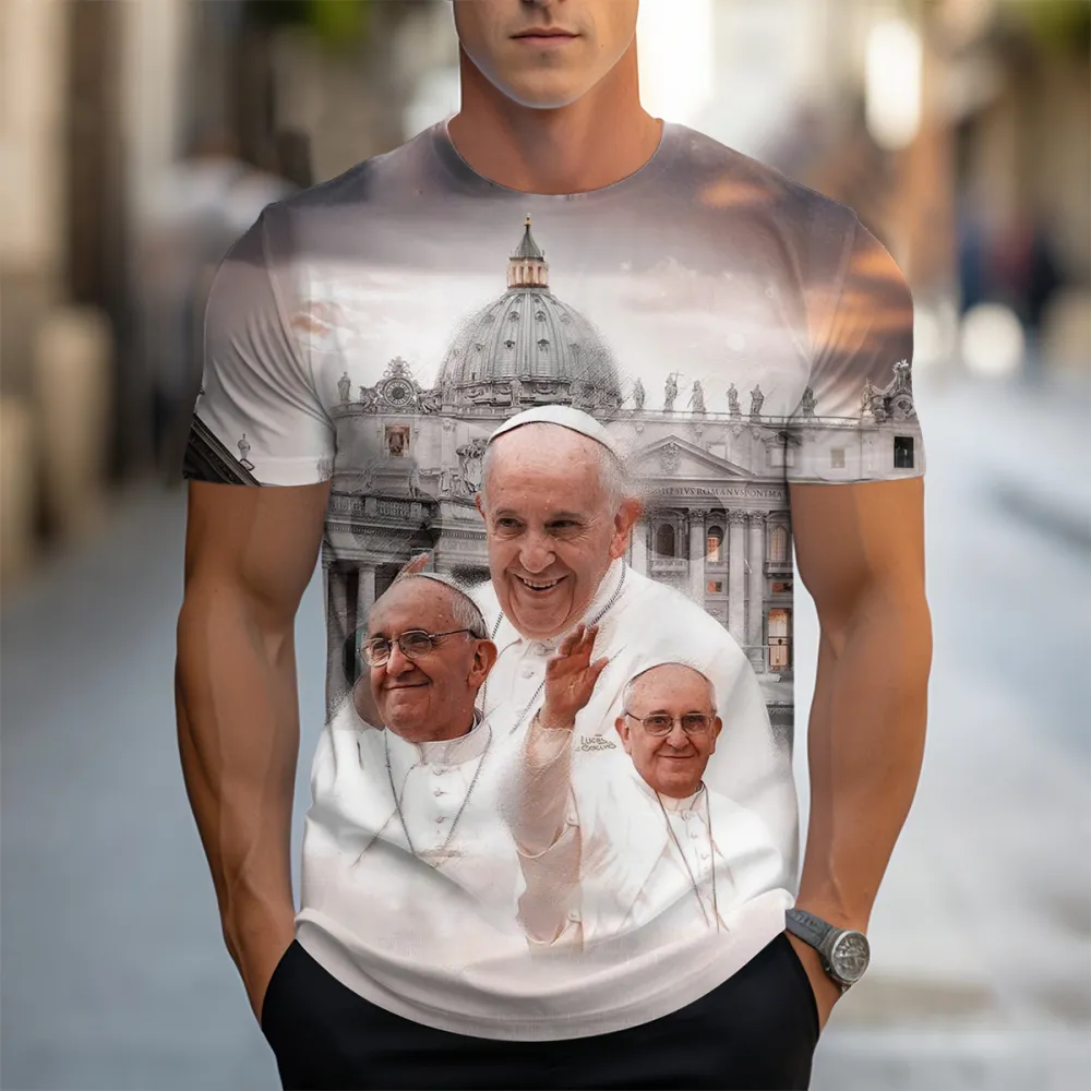 Men's Thank You Father 1936-2025 Print Short Sleeve Round Neck Cotton T-Shirt