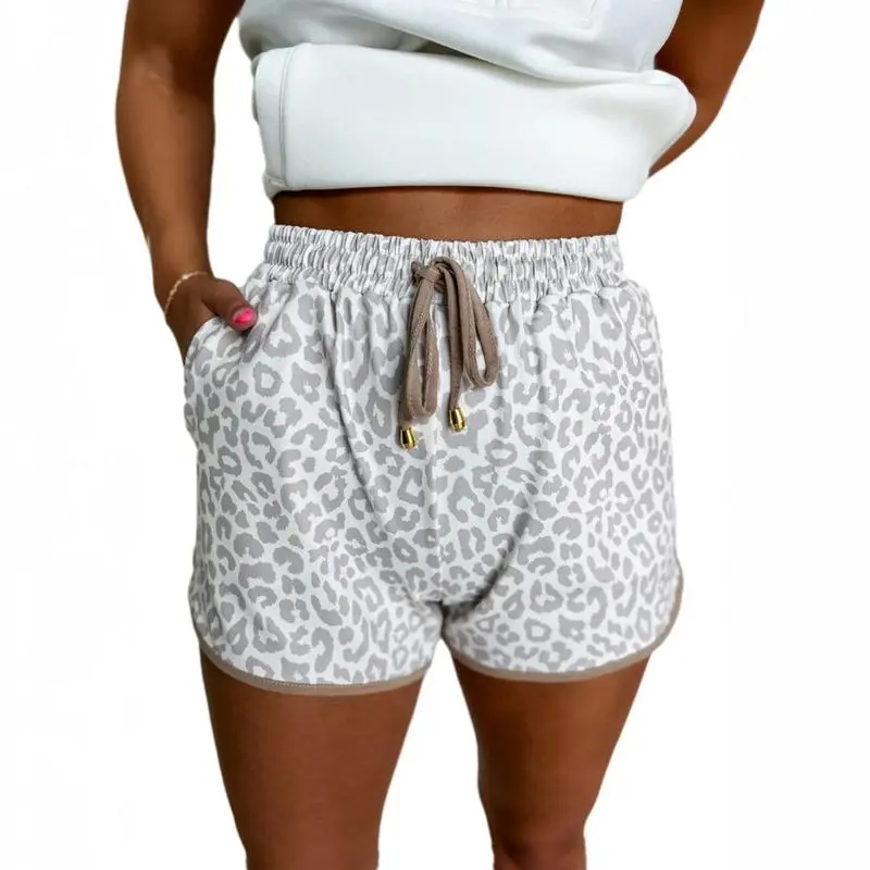 Women’s Checkered Drawstring Shorts – Elastic Waist, Casual Summer Style with Pockets