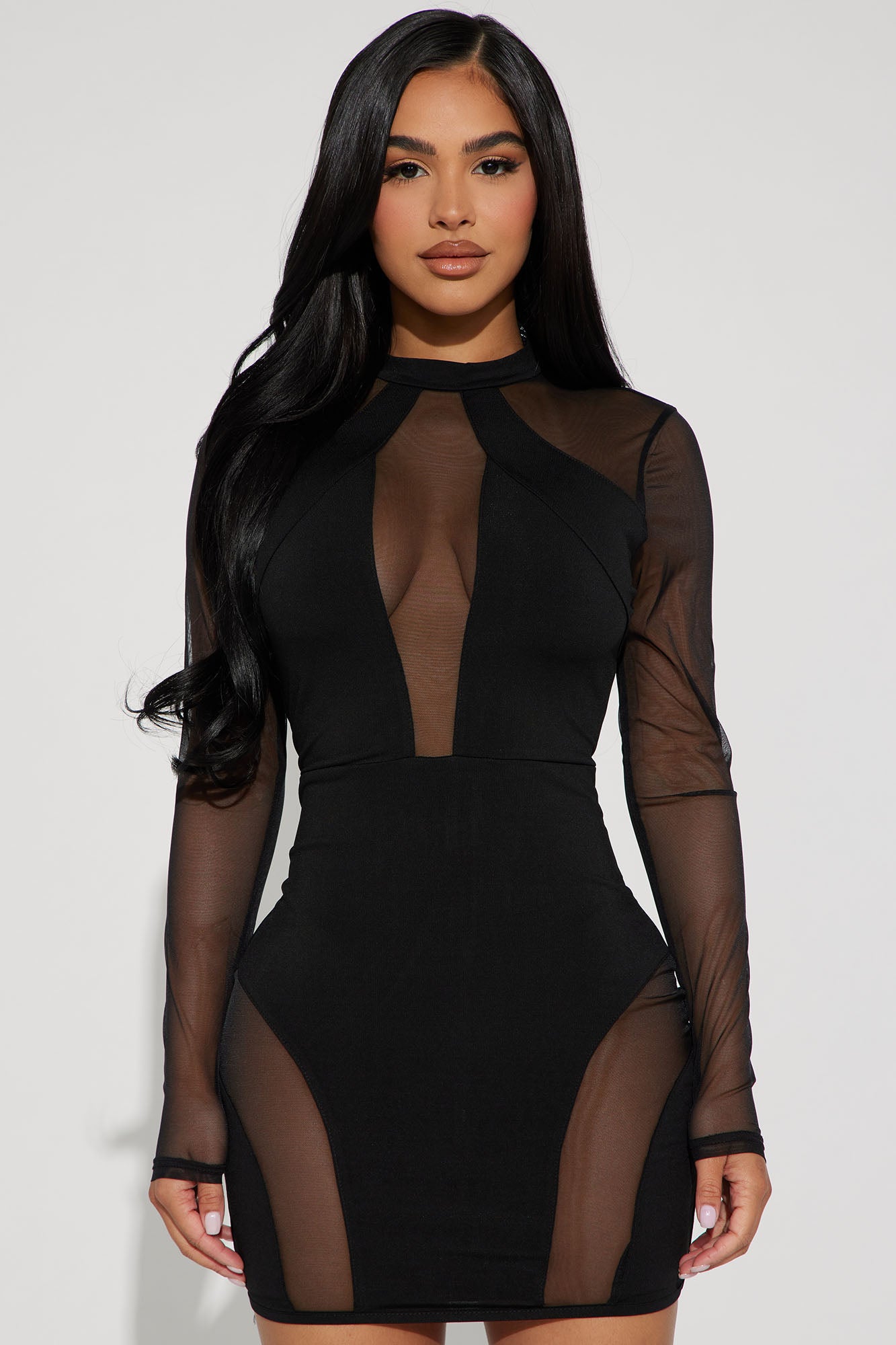 Late Nights Mini Dress - Black