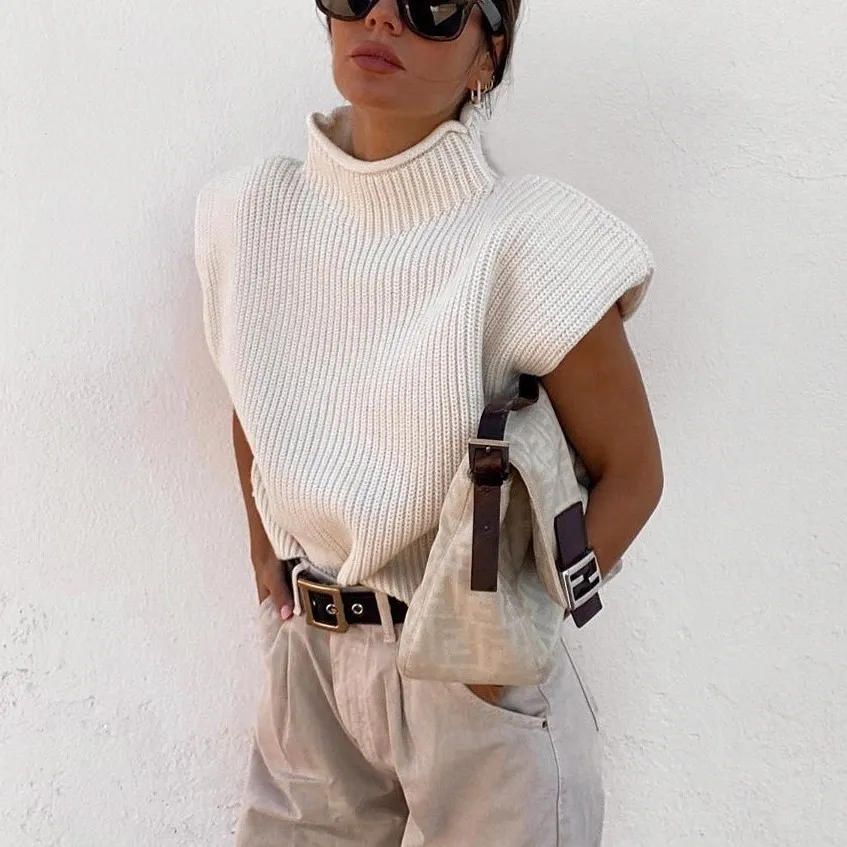 Stylish Turtleneck Sweater Vest
