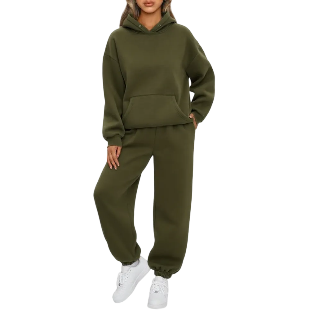Womens 2 - Piece Lounge Hoodie & Sweatpants Set