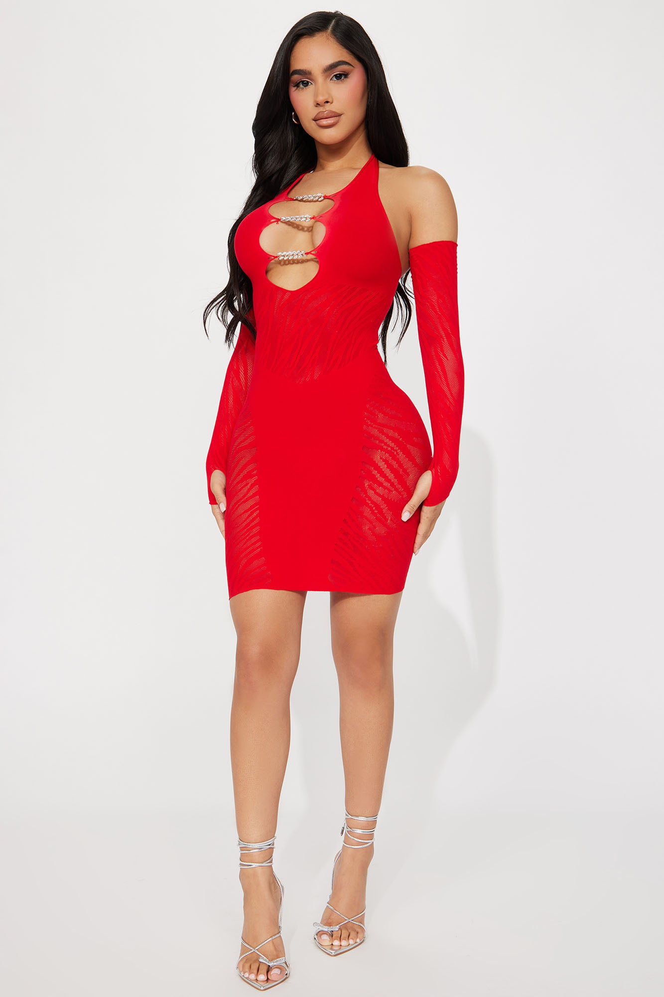 A Dime Piece Seamless Mini Dress - Red