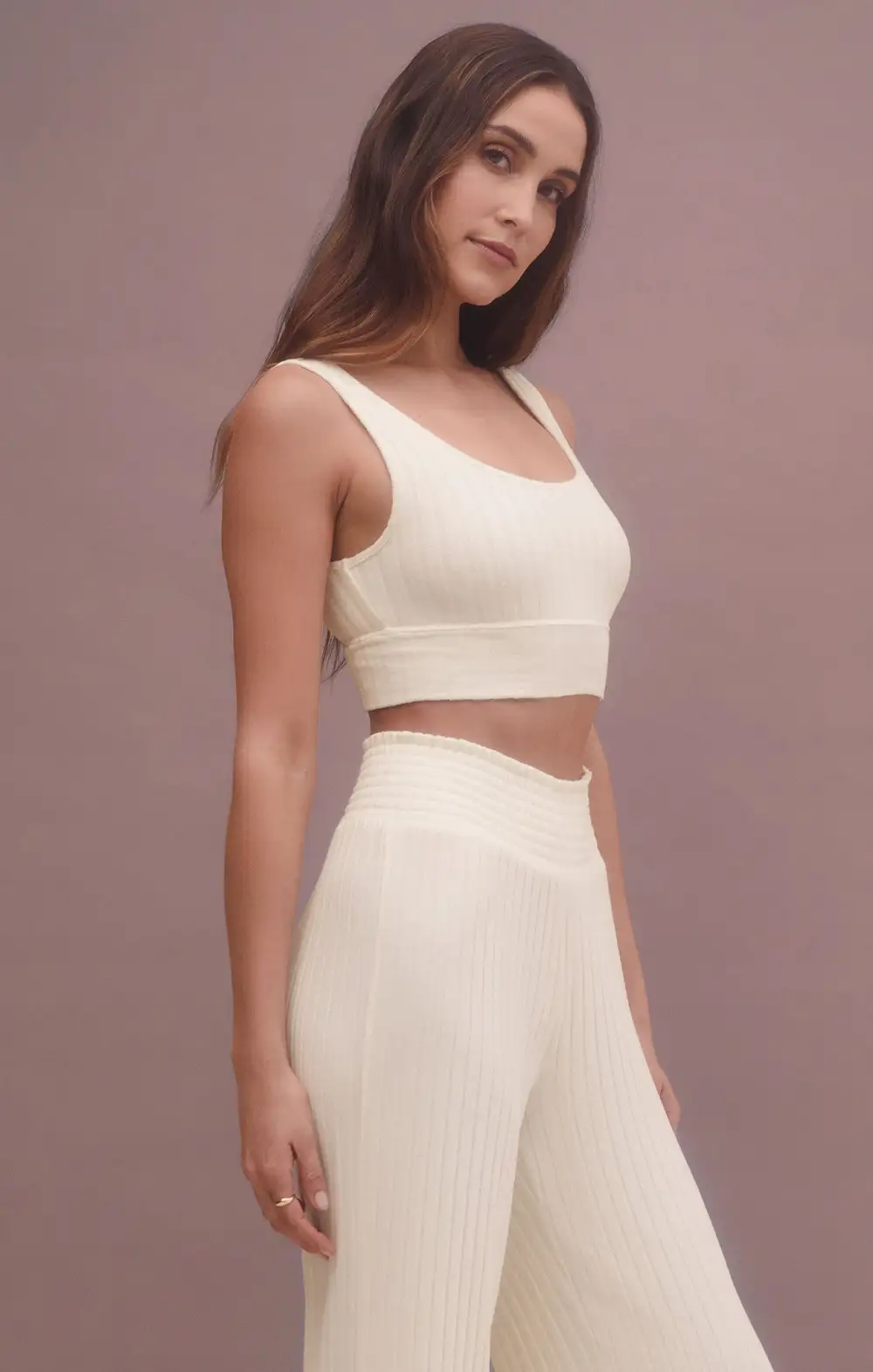 Zoe Silky Rib Tank Bra