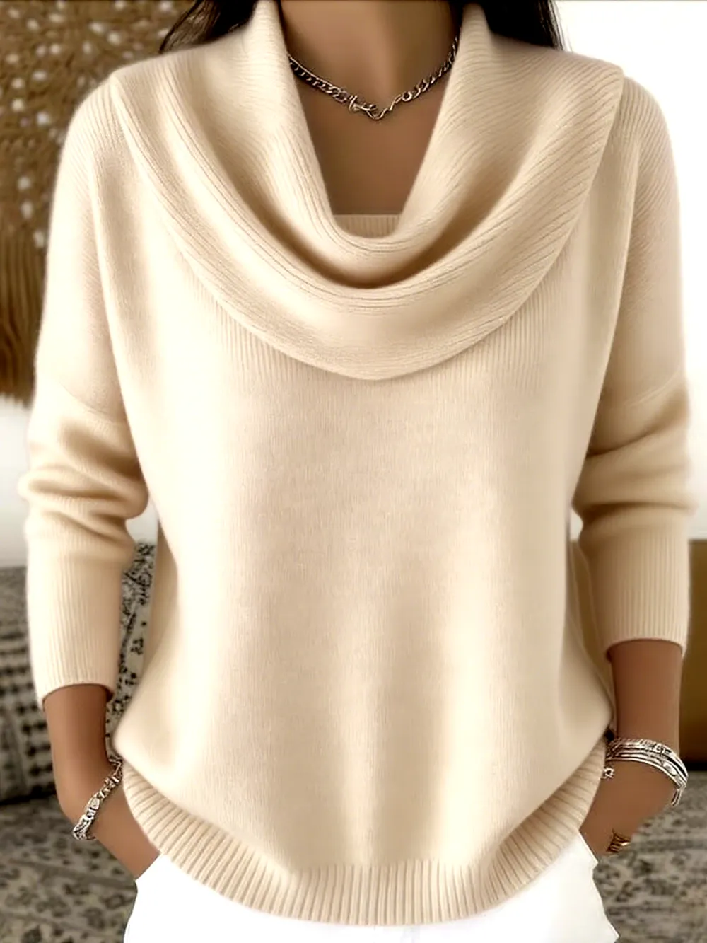 Crew Neck Casual Sweater