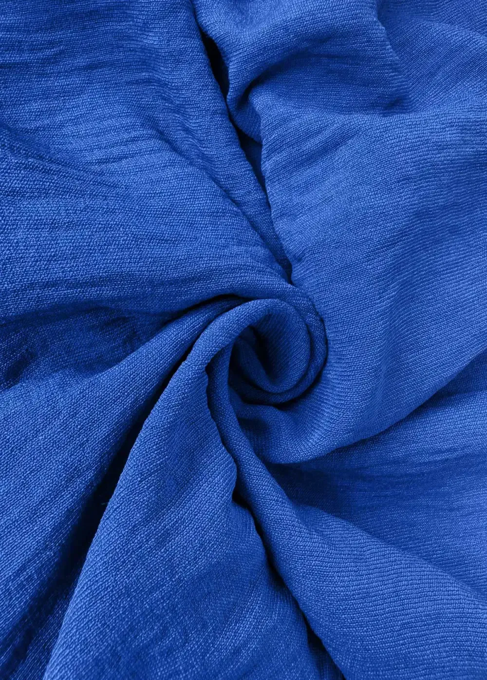 Royal Blue Tummy Coverage Long Sleeve Stand Collar Shirt