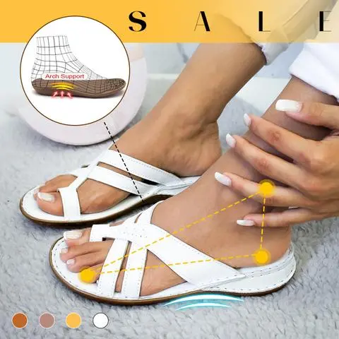 Women Casual Comfy Toe Ring Criss-Cross Sandals Shoes