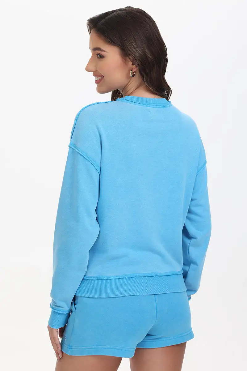 French Terry Embroidered Crewneck