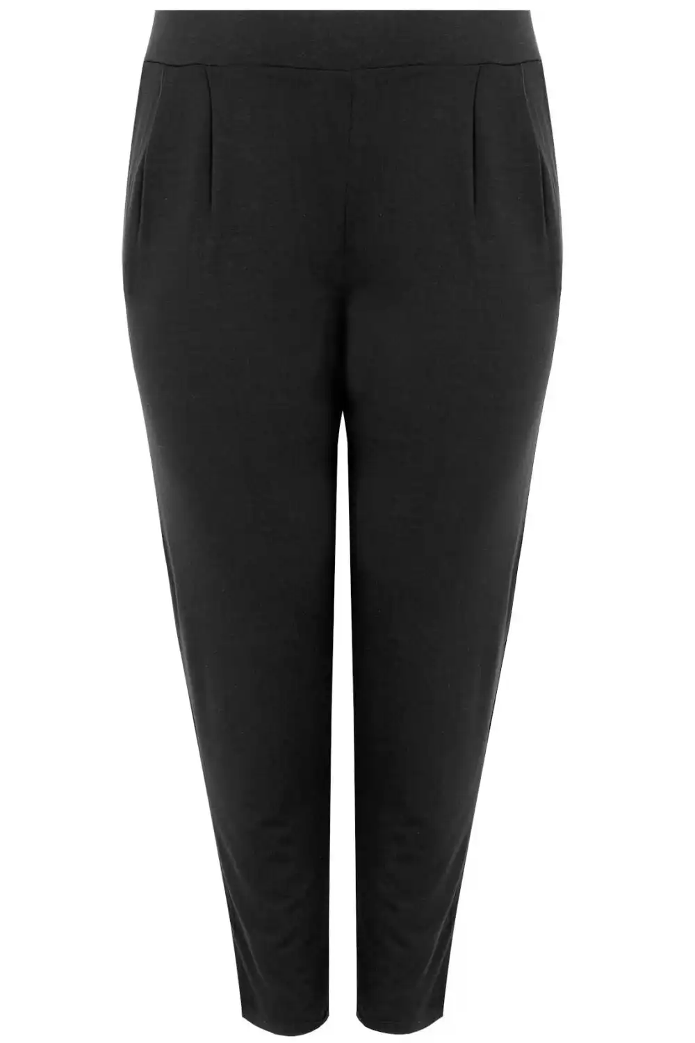 YOURS Curve Navy Blue Double Pleat Stretch Jersey Joggers