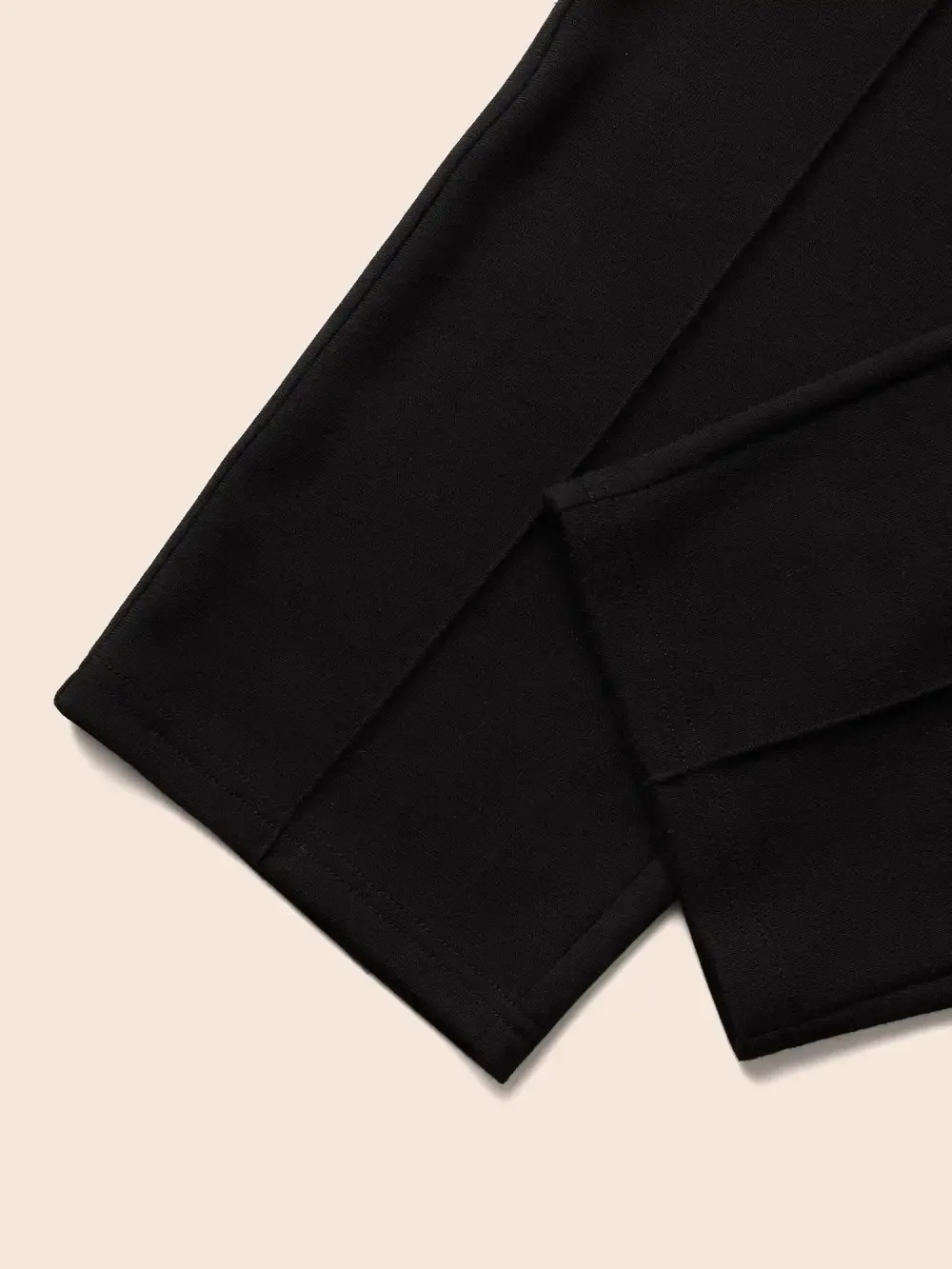 Solid Elastic Waist Pocket Leggings