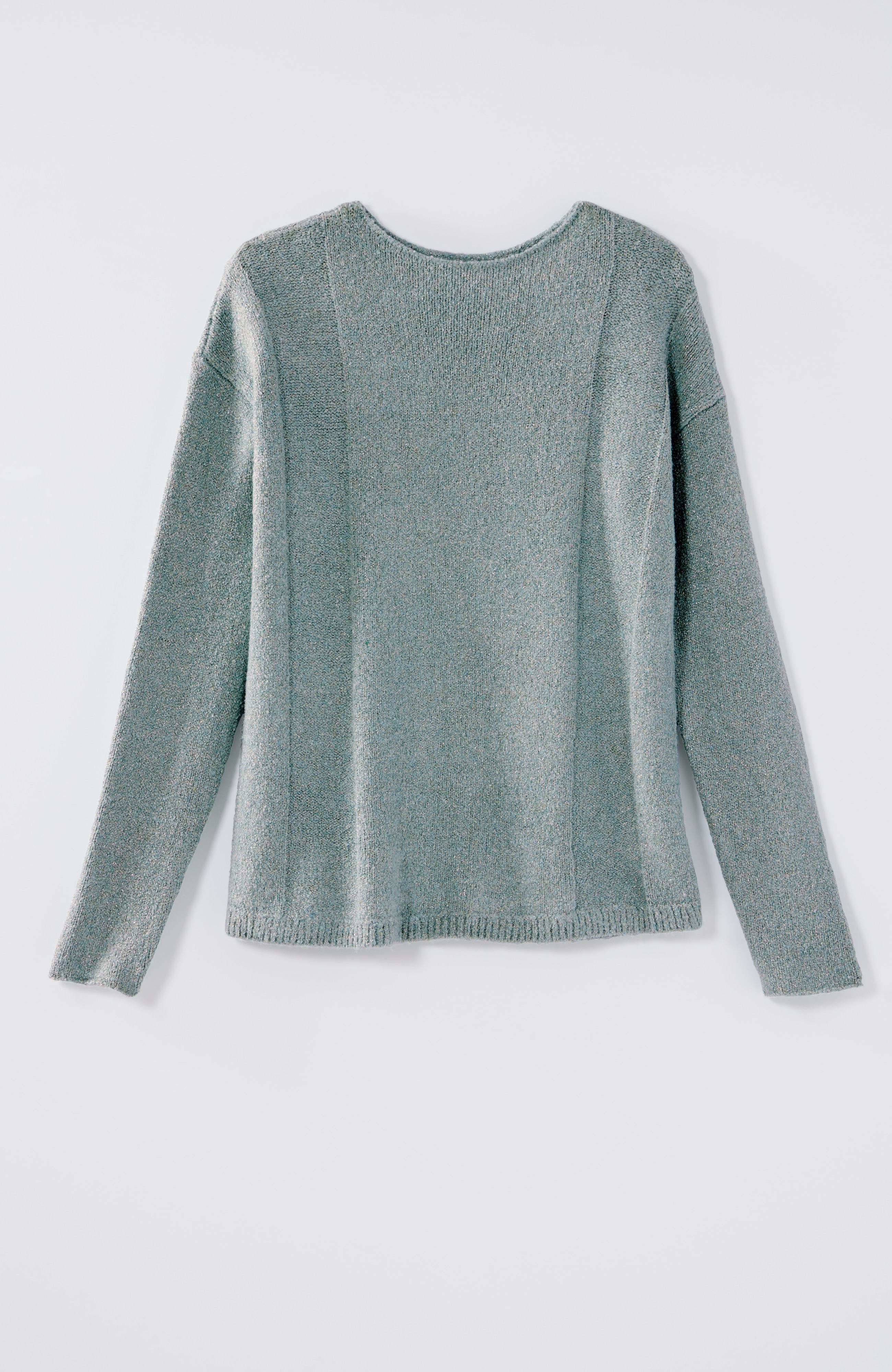 Metallic Textured Pullover Sweater