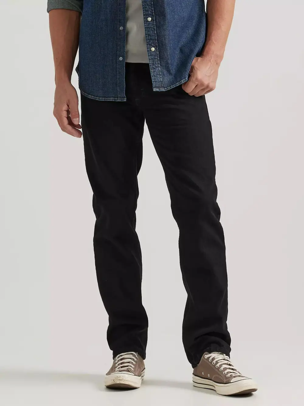 WRANGLER FIVE STAR PREMIUM DENIM REGULAR FIT JEAN IN COAL BLACK