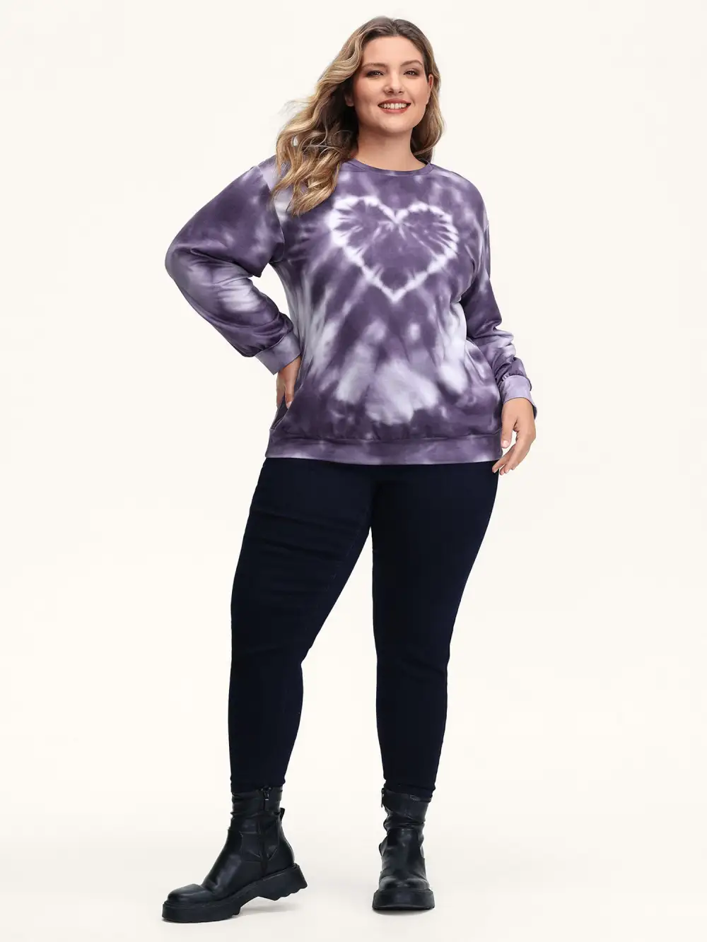 Heart Color Blend Relaxed-Fit Sweatshirt