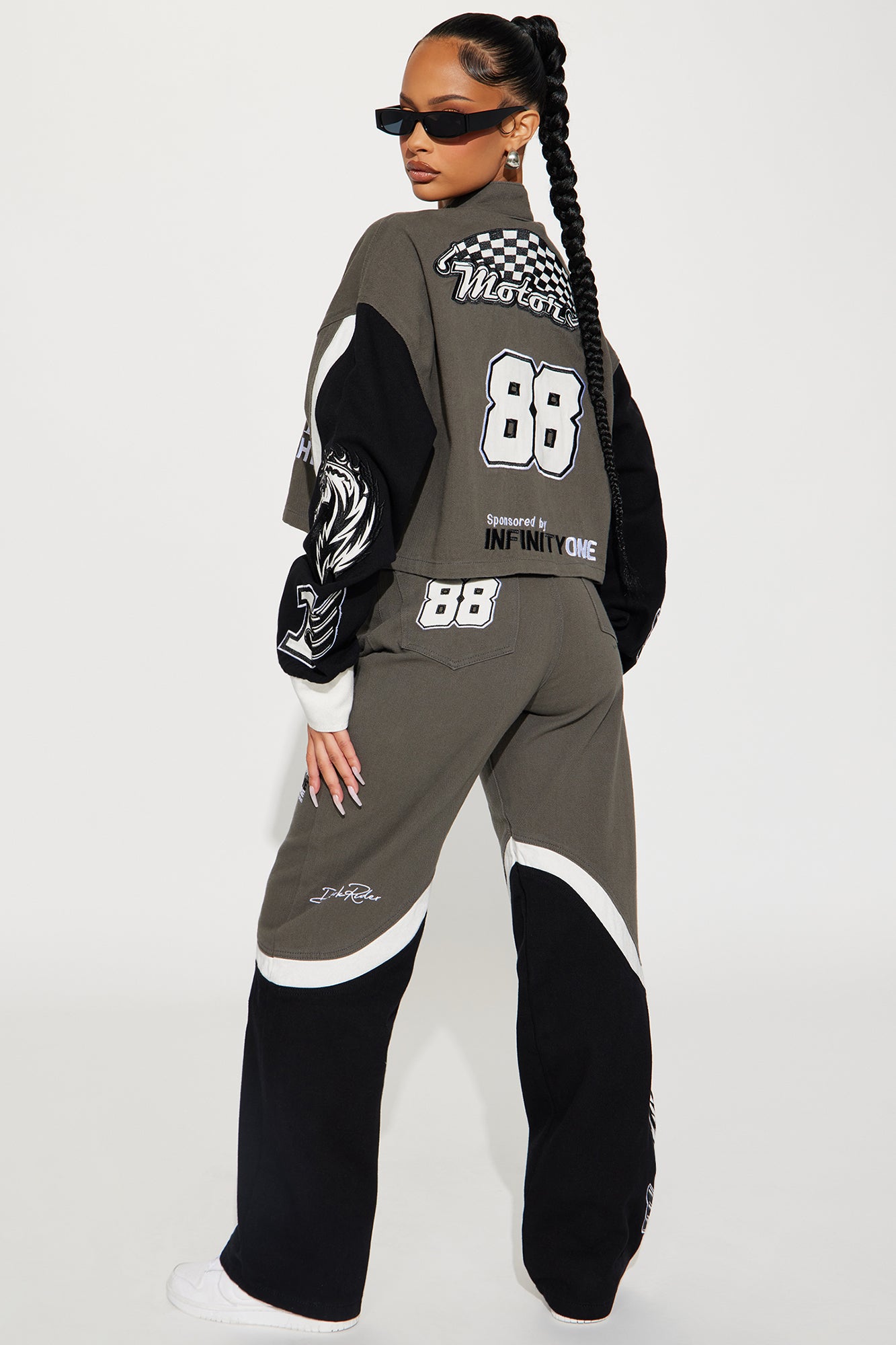 Full Speed Ahead Pant Set - Grey