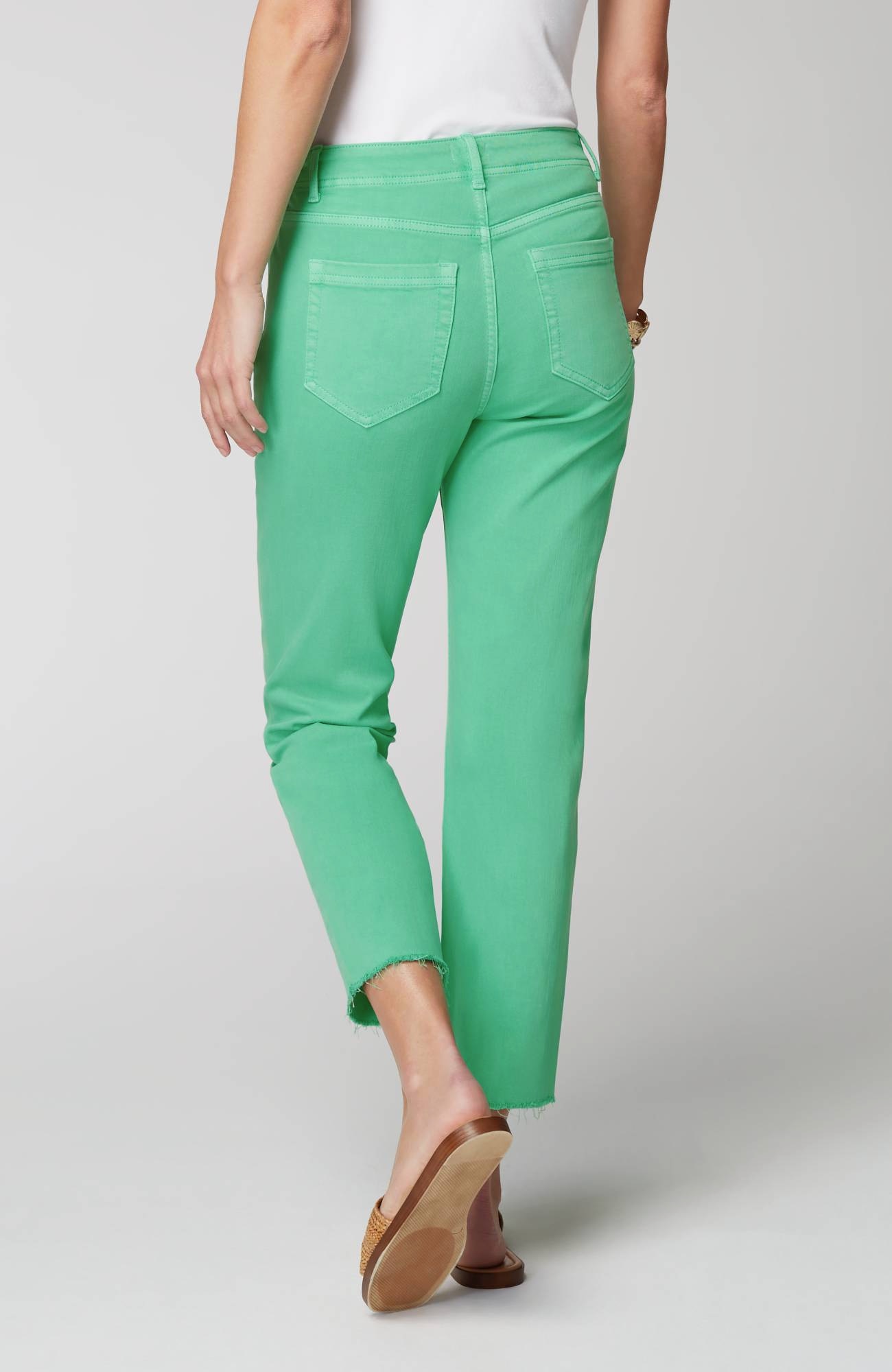High-Rise Fringe-Hem Crops