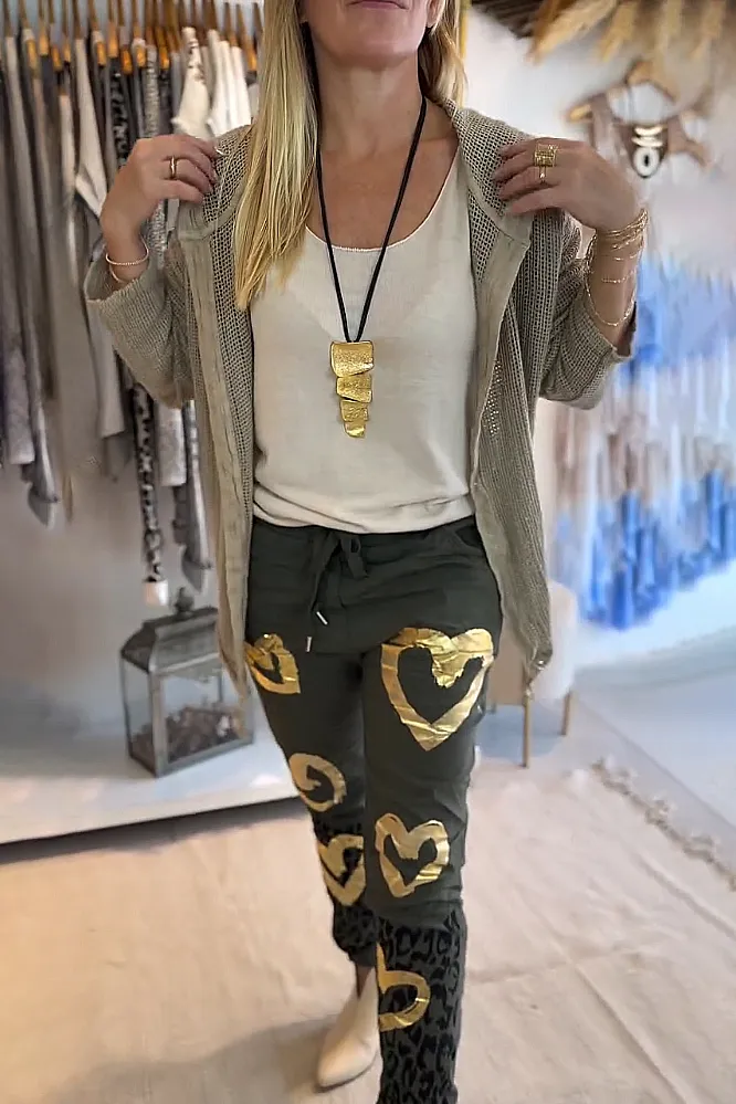 Women's Pattern Tank Top Pants 3-Piece Set Pants