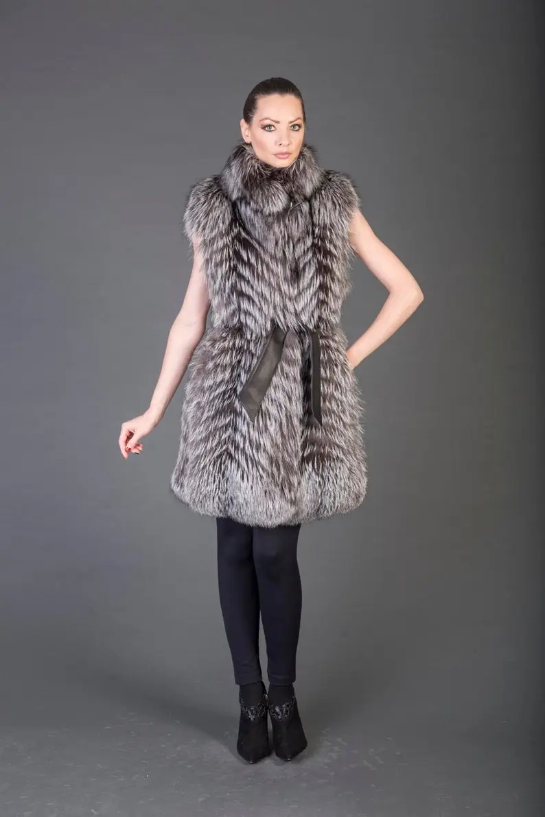 Silver Fox Fur coat