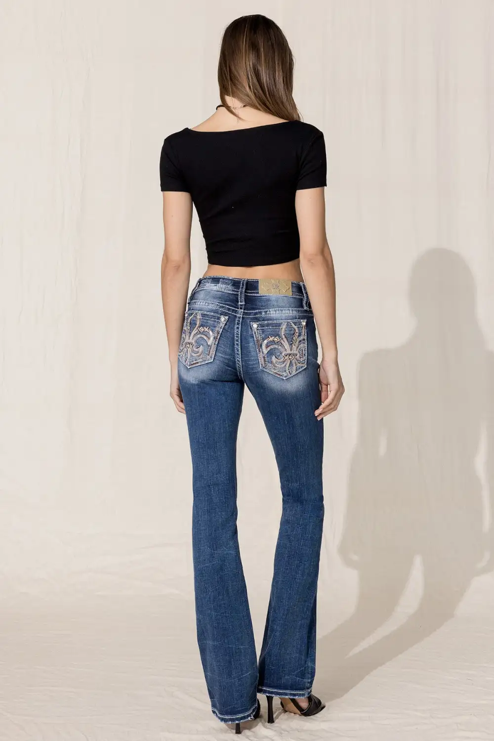 Fall Fleur De Lis Bootcut Jeans