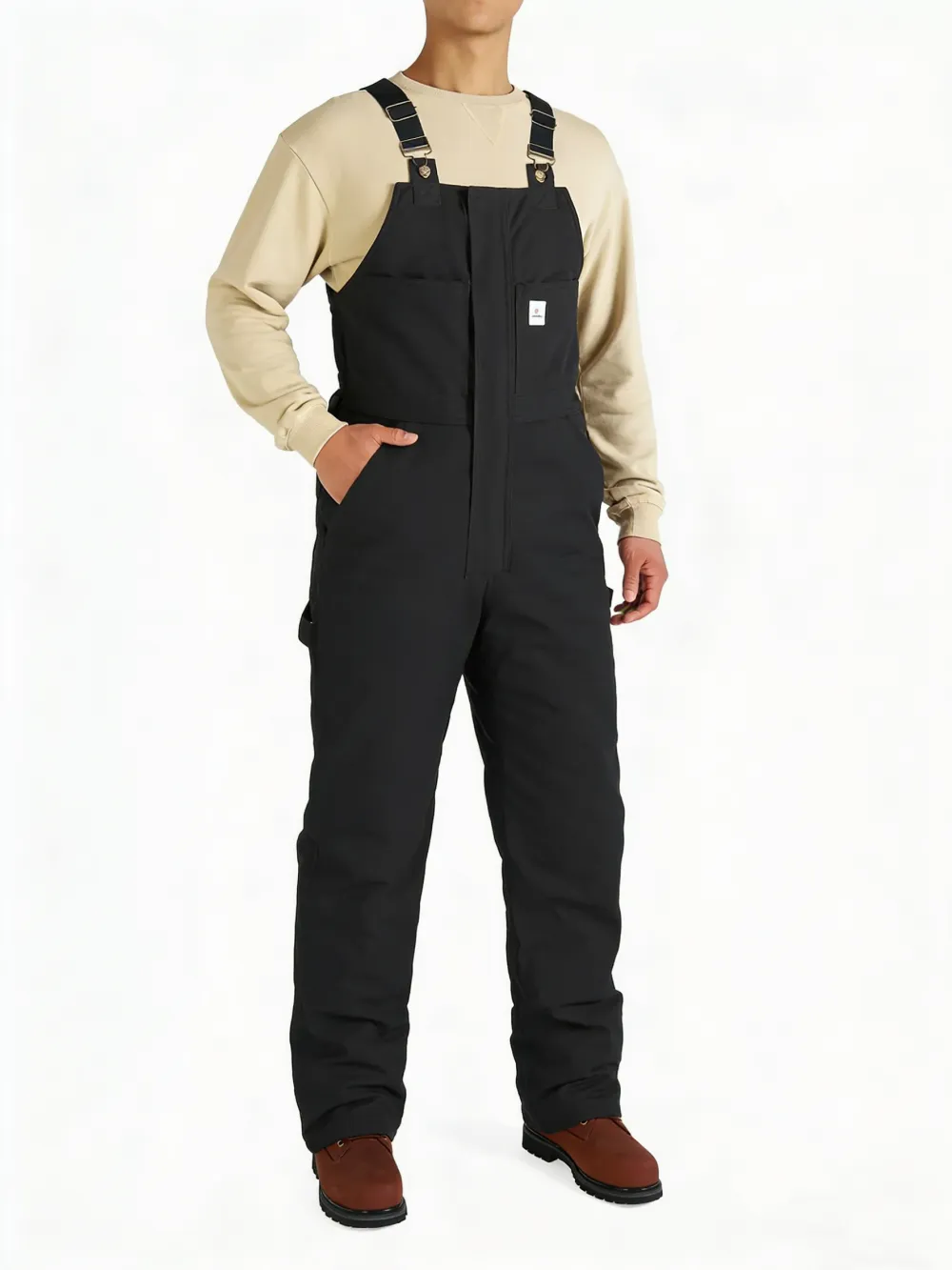 Men's Elastic Canvas Overalls - Loose and Lightweight Workwear