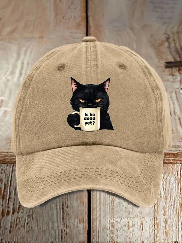 Unisex Casual CAT Washed Cotton Hat