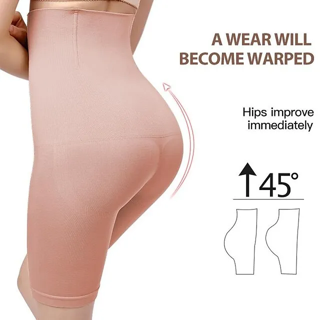 Women's Shorts Seamless High Waisted Bone Undergarments Regular Spring, Fall, Winter, Summer Black Purple Brown Apricot