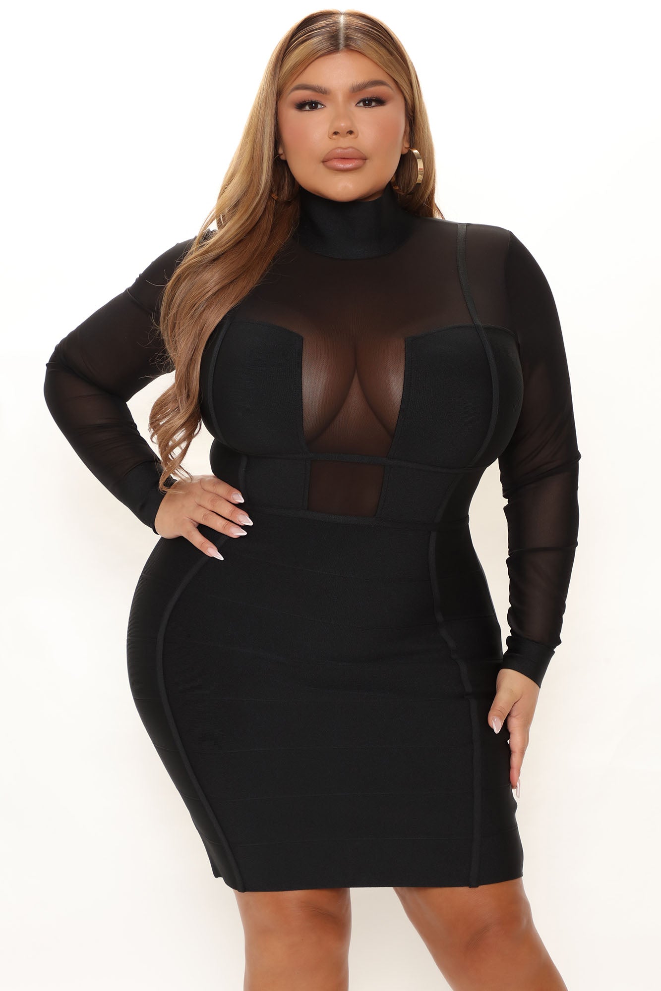 Fun Night Out Bandage Mini Dress - Black