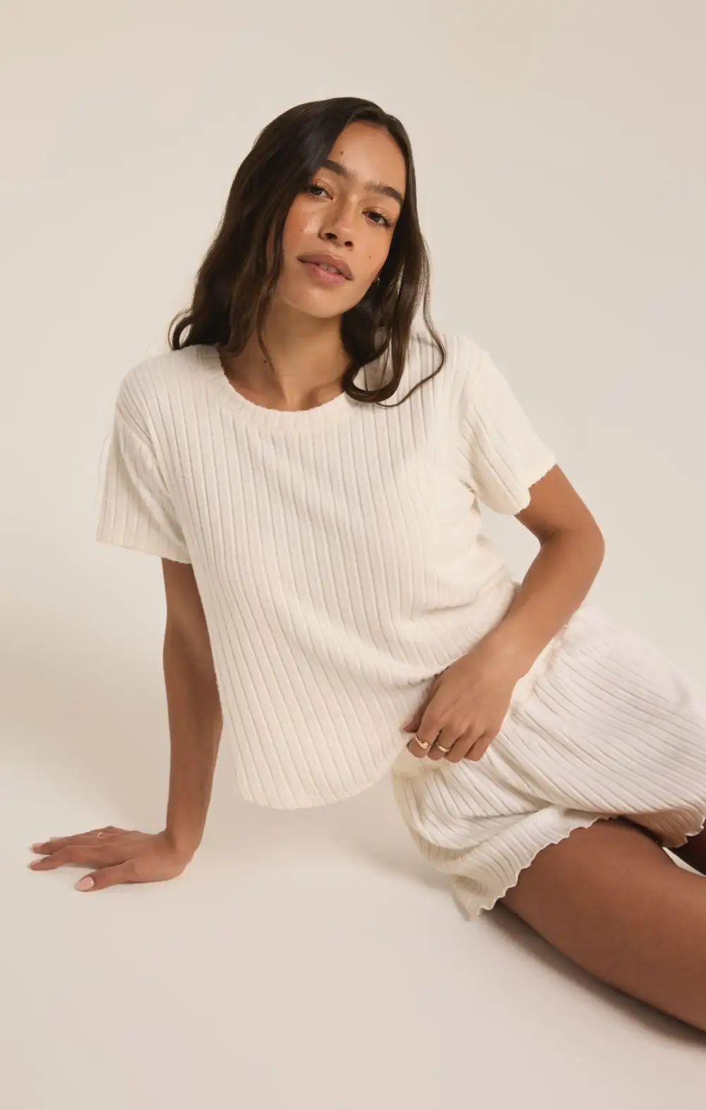 Dawn Smocked Rib Short