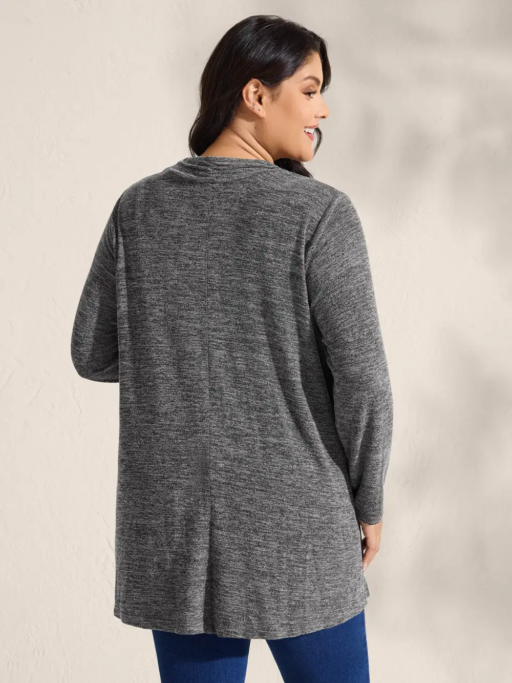 Stretchy Textured Button Detail Jacket