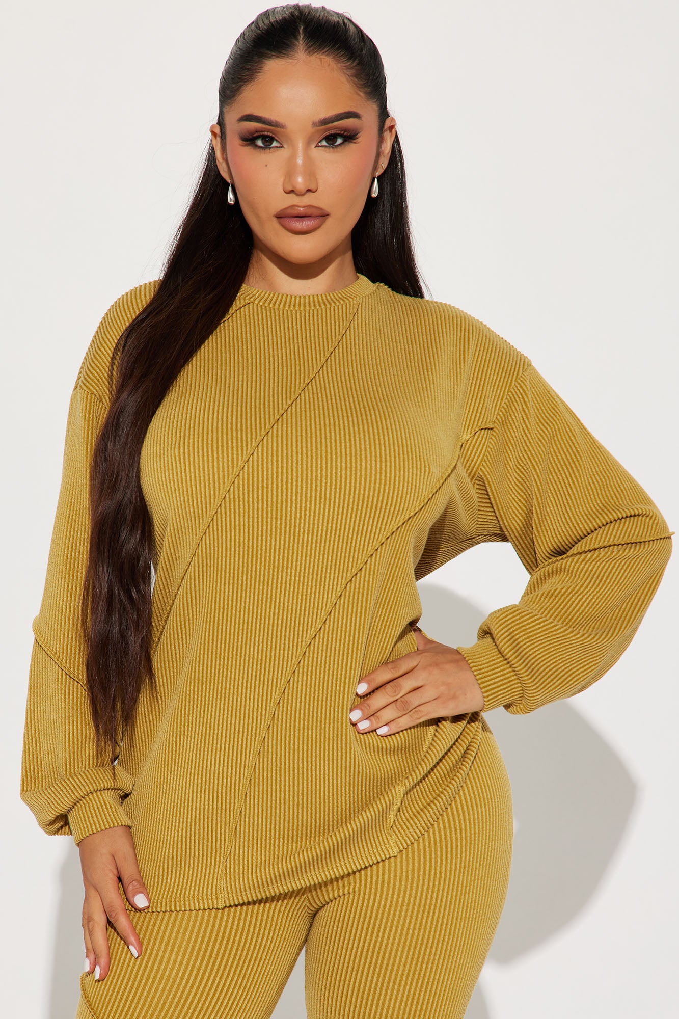 Lounge Vibes Legging Set - Chartreuse