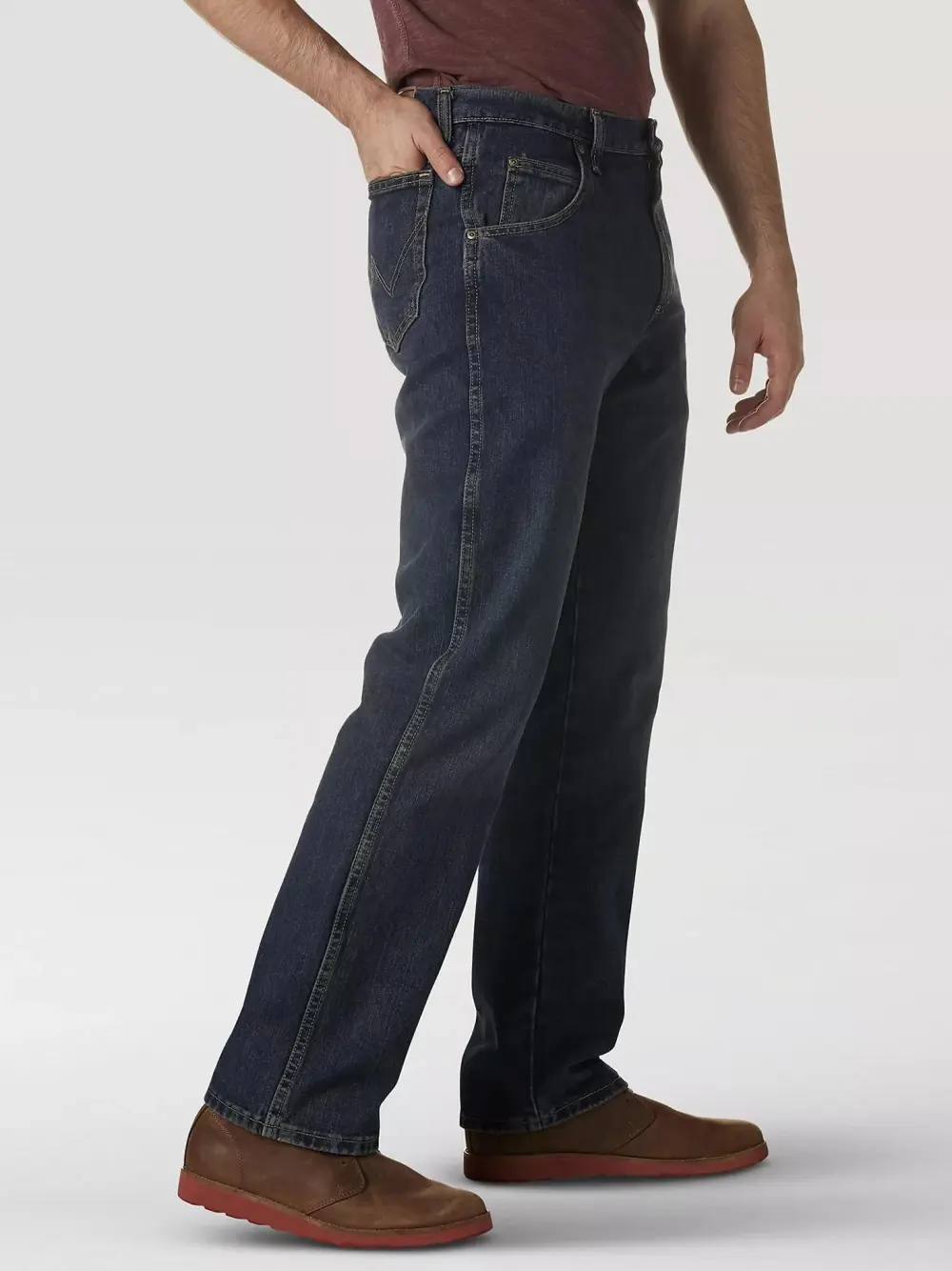 WRANGLER RUGGED WEAR RELAXED FIT MID RISE JEAN IN MEDITERRANEAN