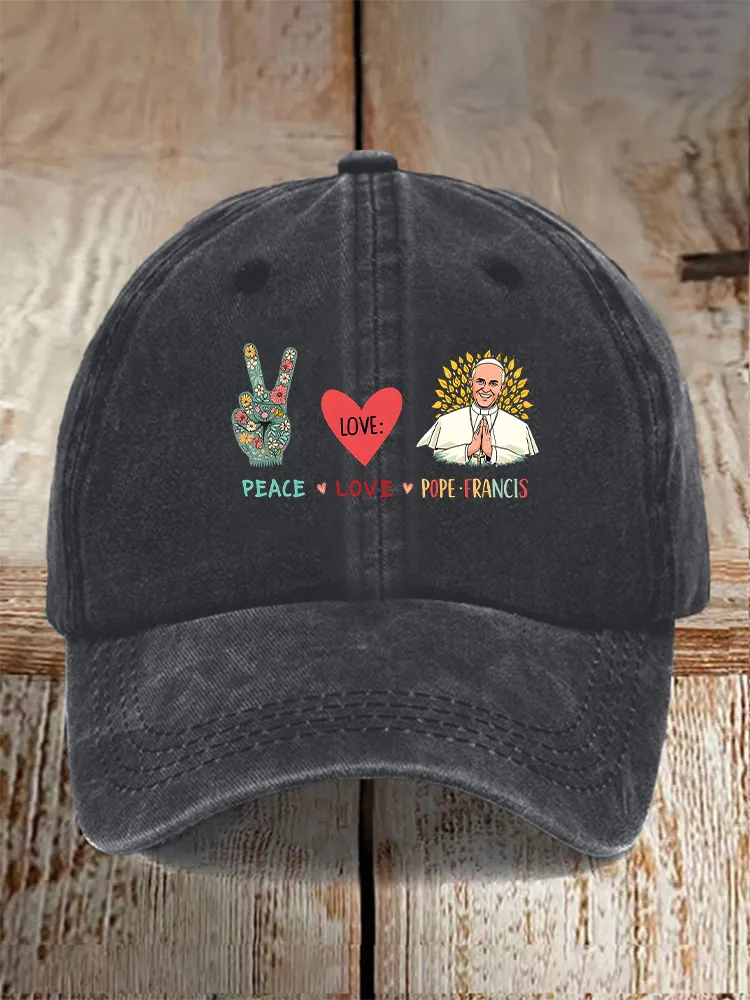 Men And Women's Peace Love 1936-2025 Washed Baseball Cap
