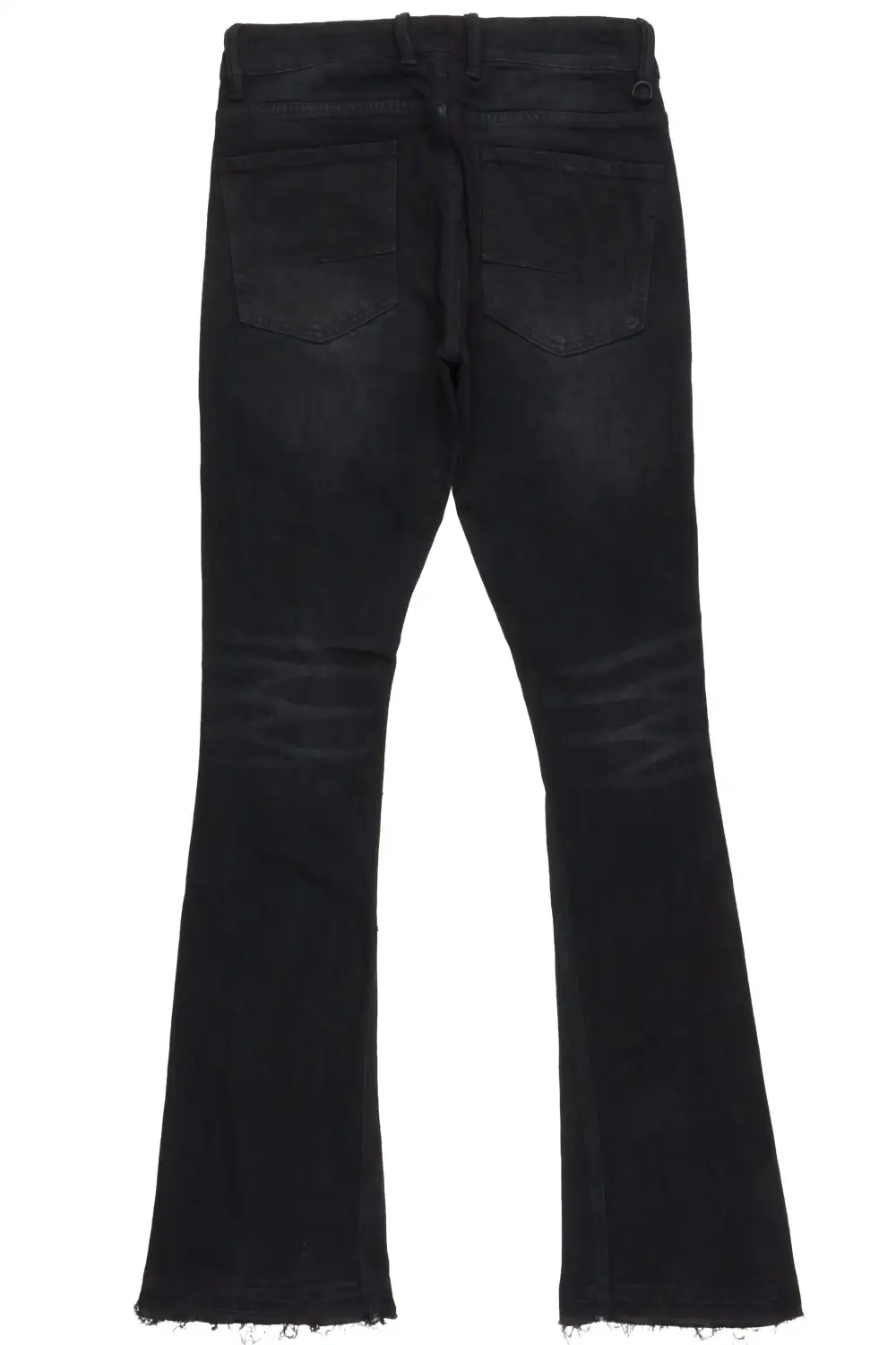 Mylo Jet Black Stacked Flare Jean