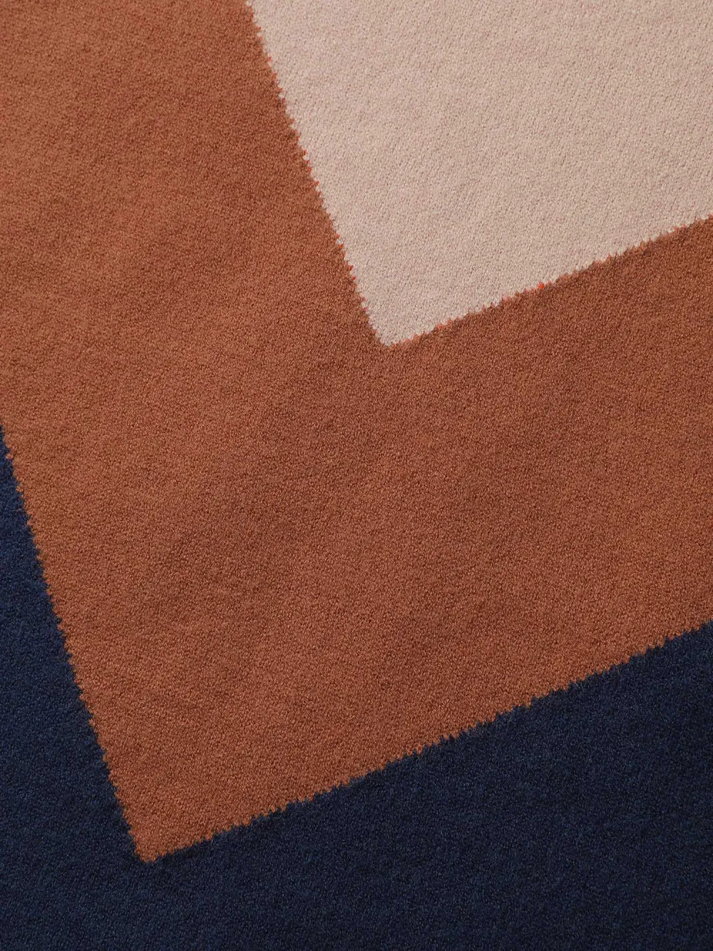 Color Block Cowl Neck Knit Pullover