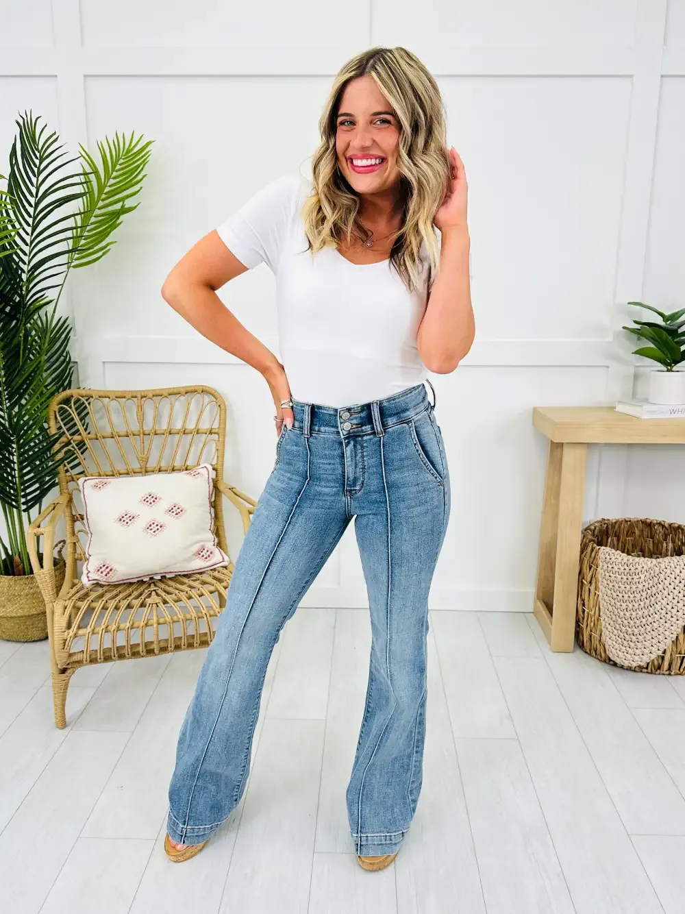 Judy Blue Stop and Stare Flare Jeans