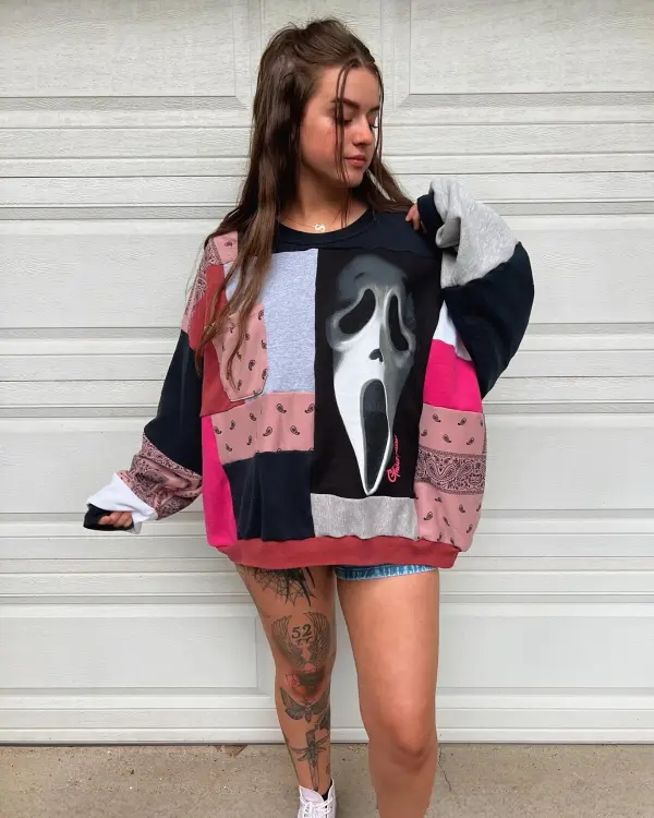 Pink  hoodie sweatshirts how perfect and cozy piece for your Halloween day