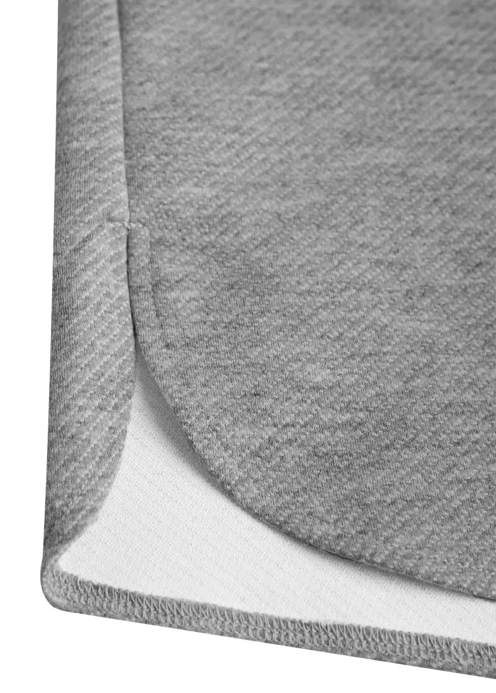 Grey Embroidery Jacquard Long Sleeve Hoodie