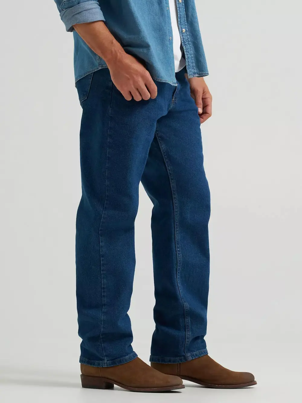 WRANGLER FIVE STAR PREMIUM DENIM FLEX FOR COMFORT RELAXED FIT JEAN IN STONE