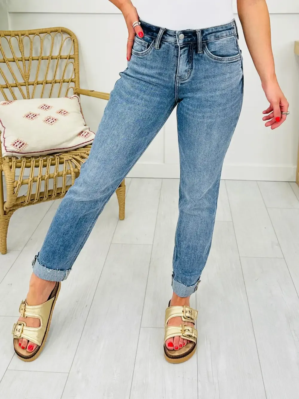 Stick With You Tummy Control Boyfriend Jeans