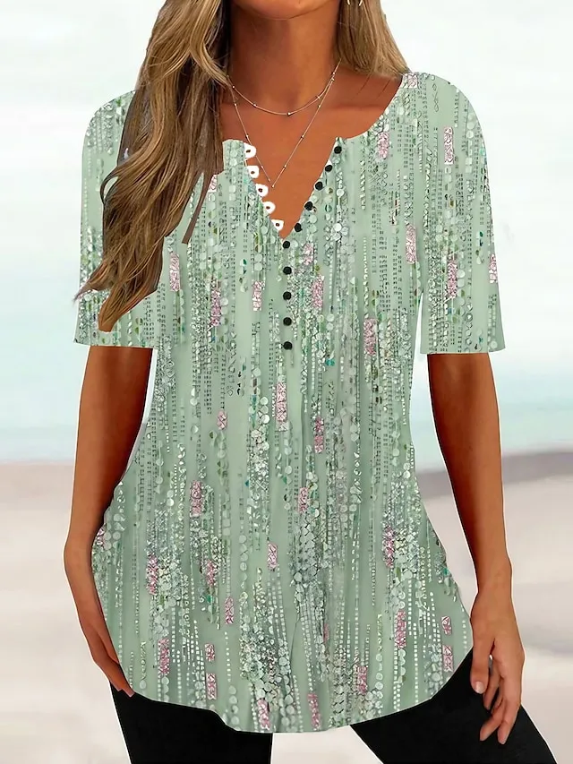 (Clearance Sale⚡) Women's T shirt Tee Henley Shirt