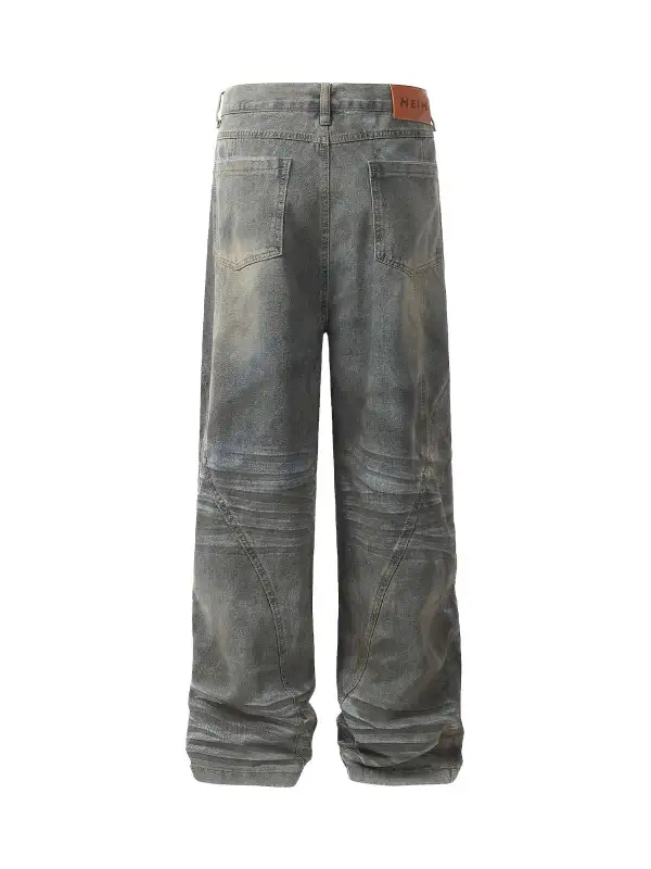 High Street Washed Distressed Jeans