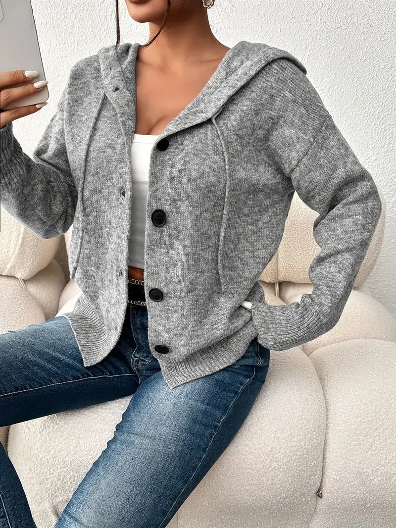 Elegant FAN FLO Women's Hooded Cardigan