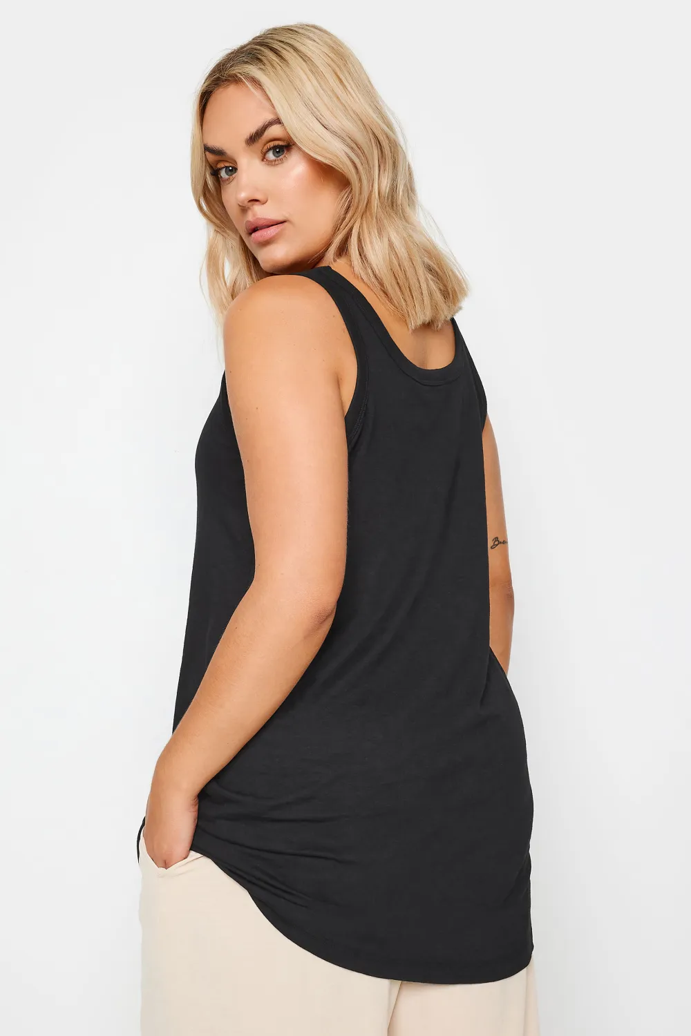 YOURS Curve White Vest Top