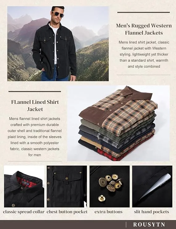 Men's Flannel Lined Smock Jacket