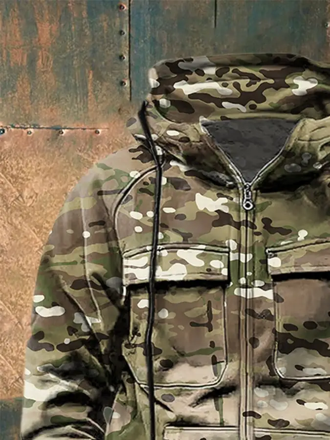 Men's Casual Retro Western Multi-Pocket Jacket