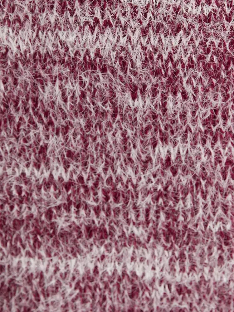 Colorblock Contrast Super Soft Plush Knit V Neck Knit Top