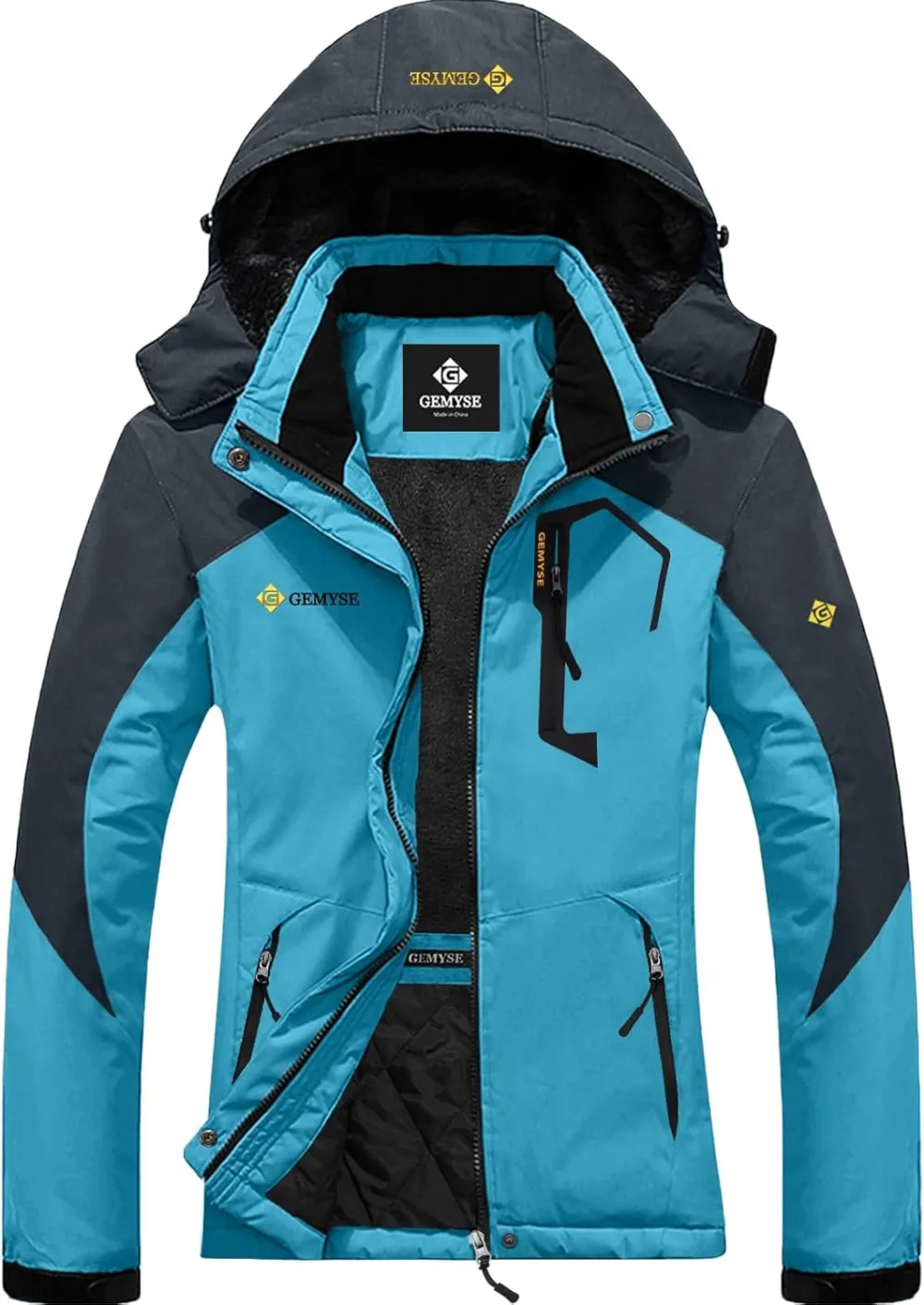 Women's Ski Snow Jacket Warm Winter Waterproof Coat Snowboard Rain Jacket Hooded Windproof Windbreaker