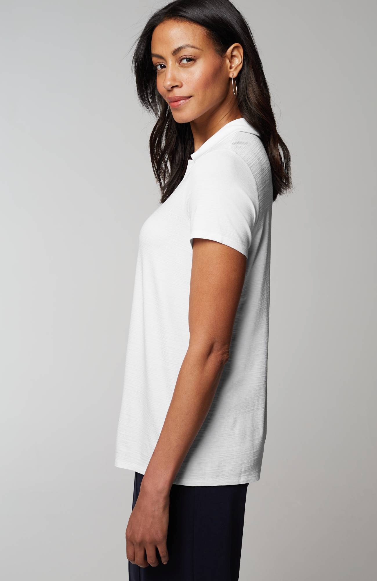 Wearever Slub-Knit Polo Top
