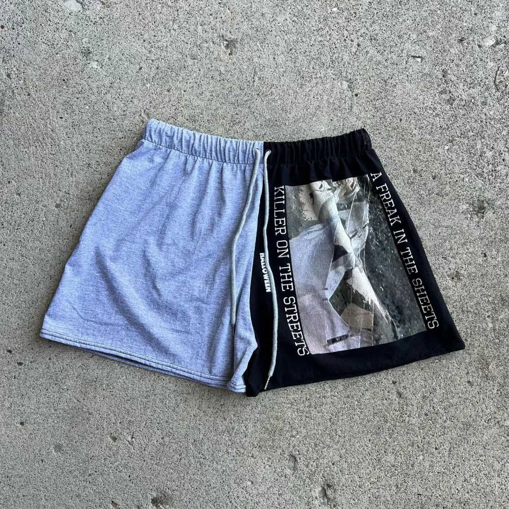 Grey shorts printing how perfect and cozy piece for your Halloween day
