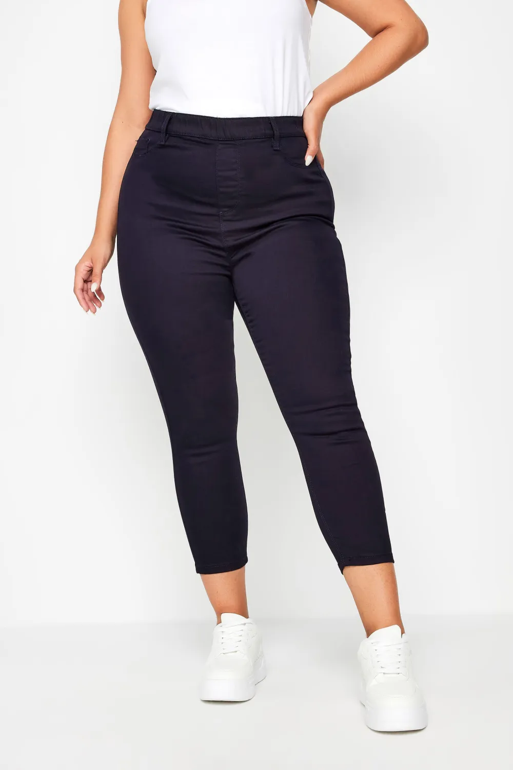YOURS Curve Rose Pink Cropped Stretch GRACE Jeggings